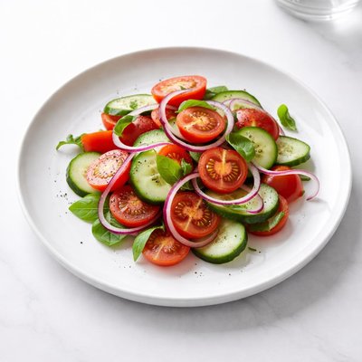 Image of Tomato Cucumber and Red Onion Salad
