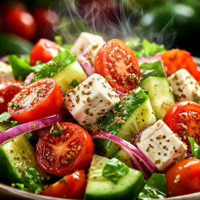 Image of Tomato Cucumber Feta Salad