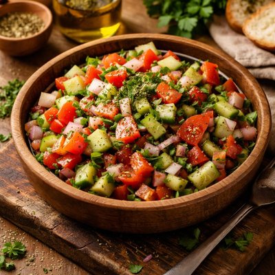 Image of Tomato Cucumber Salad Salad Shirazi