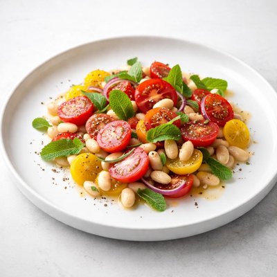 Image of Tomato Mint and Cannellini Bean Salad