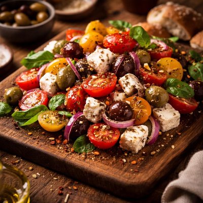 Image of Tomato Olive Feta Salad