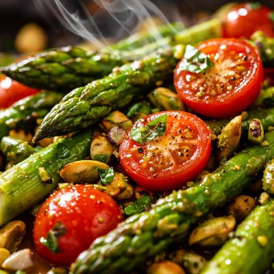 Image of Tomato Pistachio Asparagus