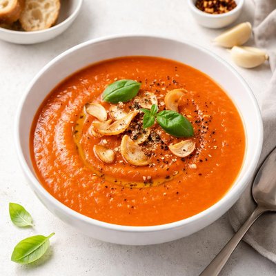 Image of Tomato Roasted Garlic Soup