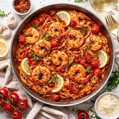 Image of Tomato Shrimp Scampi Diablo