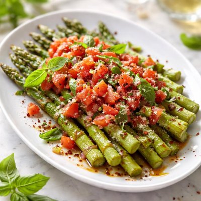 Image of Tomato Topped Asparagus
