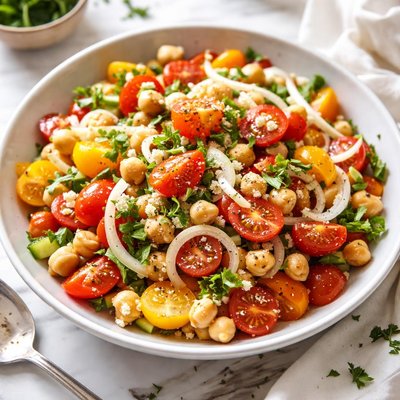 Image of Tomato Vidalia Onion Chickpea Salad