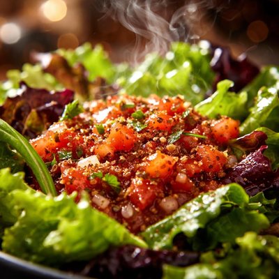 Image of Tomato Vinaigrette with Mixed Greens