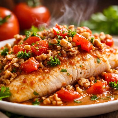 Image of Tomato Walnut Tilapia