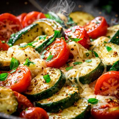 Image of Tomato Zucchini and Cheese Toss