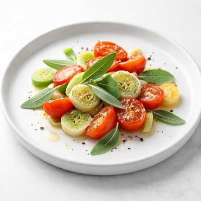Image of Tomatoes and Leeks with Fresh Sage