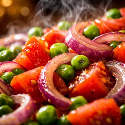 Image of Tomatoes and Onions and Peas Oh My