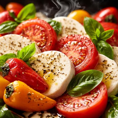 Image of Tomatoes Mozzarella and Peppers