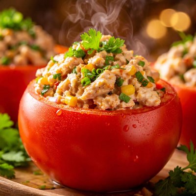 Image of Tomatoes Stuffed with Chicken Chipotle Salad