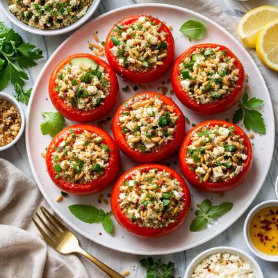 Image of Tomatoes Stuffed with Herbed Grains