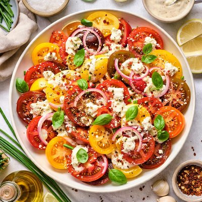 Image of Tomatoes with Creamy Dressing