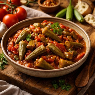 Image of Tomatoes with Okra