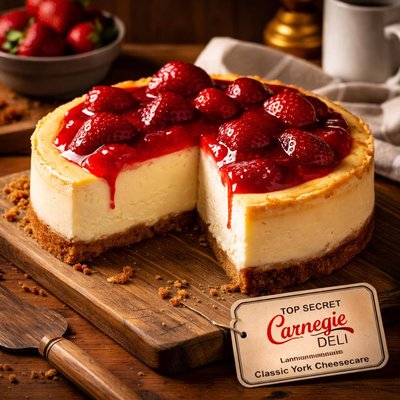 Image of Top Secret Carnegie Deli Classic New York Cheesecake
