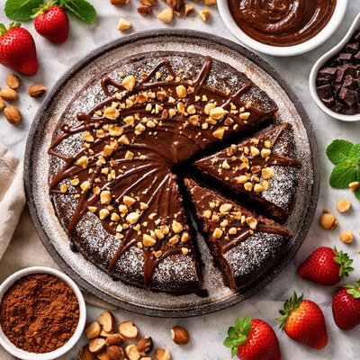 Image of Torta Alla Gianduia Chocolate Hazelnut Cake