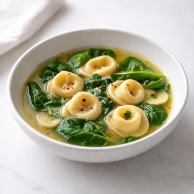 Image of Tortellini and Spinach Soup