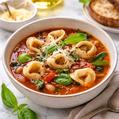 Image of Tortellini Basil Soup