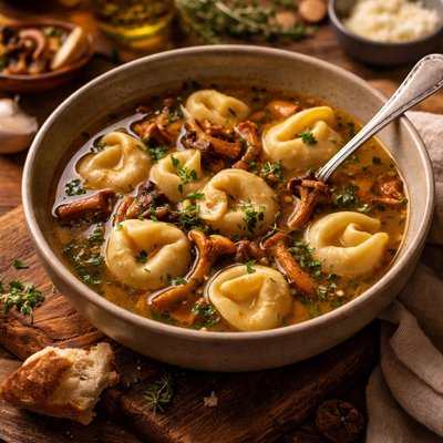 Image of Tortellini Chanterelle Broth