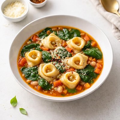 Image of Tortellini Minestrone with Spinach