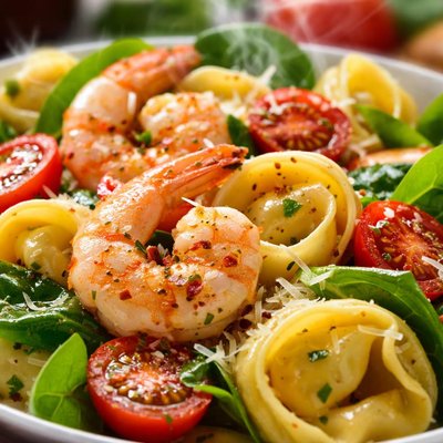 Image of Tortellini Shrimp and Cheese Salad