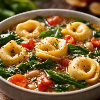 Image of Tortellini Spinach Soup