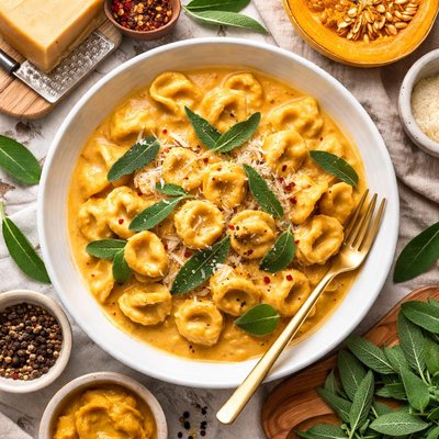 Image of Tortellini with Creamy Pumpkin Sauce