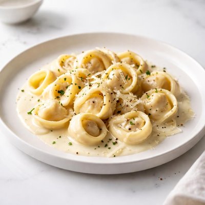 Image of Tortellini with Garlic Cream Sauce