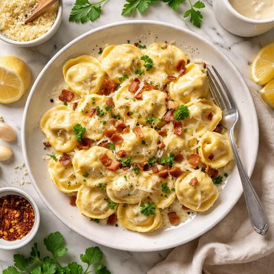 Image of Tortellini with Light Alfredo Sauce
