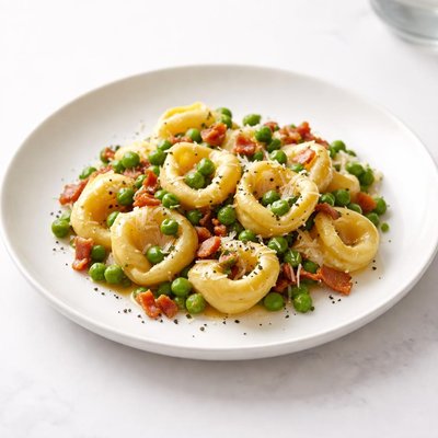 Image of Tortellini with Peas and Bacon