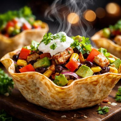 Image of Tortilla Formed Salad Bowl Shells