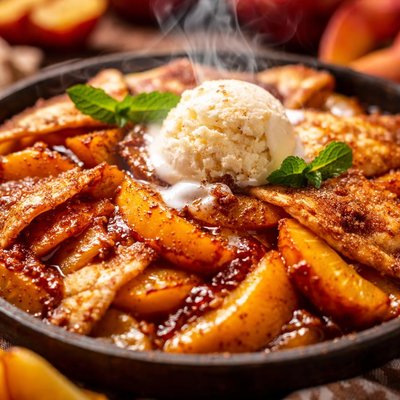 Image of Tortilla Peach Cobbler