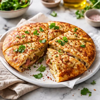 Image of Tortilla with Artichokes and Ham