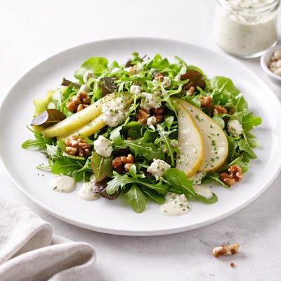 Image of Tossed Green Salad with Gorgonzola Pear Dressing