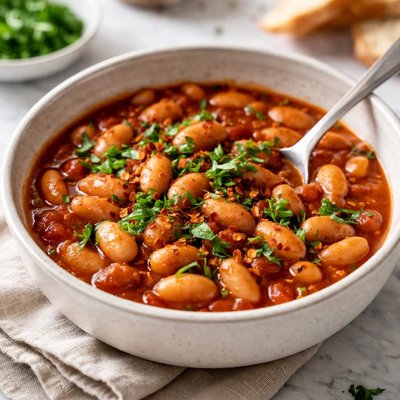 Image of Traditional Beans in Savory Tomato Sauce