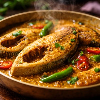 Image of Curry de Pescado Ilish Bengalí Tradicional Alto en Proteínas