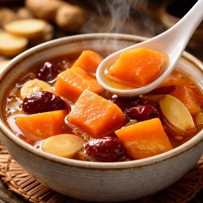 Image of Traditional Chinese Sweet Potato Ginger Dessert Soup