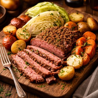 Image of Traditional Corned Beef and Cabbage