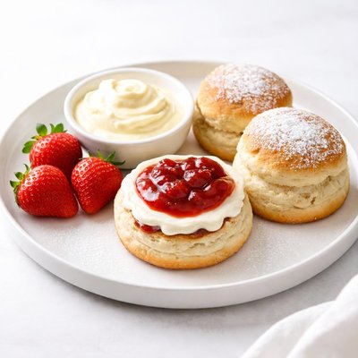 Image of Traditional Devon Cream Tea Strawberry Jam Strawberry Conserve