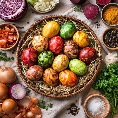 Image of Traditional Easter Marbled Pace Eggs