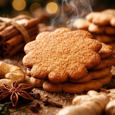 Image of Traditional Pepparkakor Swedish Spice Cookies