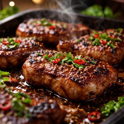 Image of Tray Baked Sticky Pork Chops