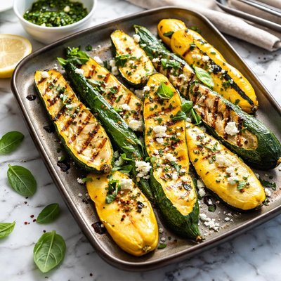 Image of Tri Color Summer Squash on the Grill