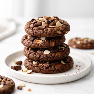 Image of Triple Chocolate Almond Explosion Cookies