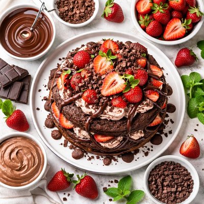 Image of Triple Chocolate Strawberry Shortcake