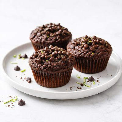 Image of Triple Chocolate Zucchini Muffins