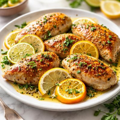 Image of Triple Citrus Chicken Breasts with Lemon Pepper Sauce