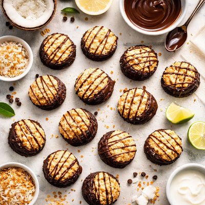 Image of Triple Coconut Macaroons Chocolate Dipped Coconut Macaroon